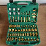 77PC Automobile air detection plugging tool European and American version detection detection all copper plugging joint set