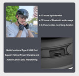Smart for Adults 1080P 60Fps Sports Camera Bluetooth Bicycle Helmet with Turn Signal Tail Lights Flashing Riding Recorder