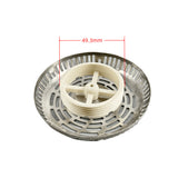 90mm Stainless Ring Shape Cover PVC Body Massage Bathtub Suction Drainer Hot Tub Backwater Drain