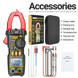 Clamp Meter 6000 Counts AC/DC Voltage 600A Current Multimeter Resistance Capacitance High Precision Tester Tool