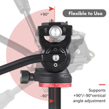 Andoer Compact Video Fluid Pan Tilt Head Panorama Ballhead Tripod Mount 1/4inch Screw 10kg Load Capacity with Handle