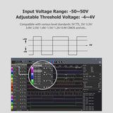 16 Channels Logic Analyzer USB 2.0 Interface 100MHz Sampg Rate Supports PC Software for Timing Judgment and Analysis