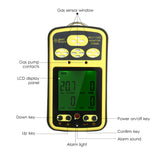 Professional SMART SENSOR ST8990 Monitor Rechargeable 4in1 O₂ LEL CO H₂S Gas Detector Tester Sensor with Backlight Alarm