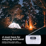 D323 Solar Hand-Cranked Portable Multi-Function Card Screen Display LED Flashlight Radio For Outdoor Emergency