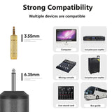 Portable UHF Wireless Headset Microphone+Lavalier Mic System Teaching Speech Interview Vlog Live Recording