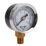 -40-14 0-200 Psi 0-14 Bar 1/8 Male Npt Pressure Air Compressor Hydraulic Vacuum Gauge Manometer