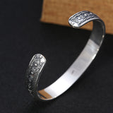 Sterling Silver Creative Classic Six-character Mantra Bracelet