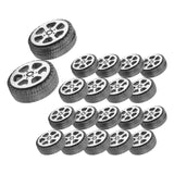 Plastic Roll 2mm Dia Shaft Car Truck Model Toys Wheel 20mmx6mm 20Pcs