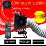 60W Adjustable Speed Solder Absorber ESD Fume Extractor Duct Exhuast with 2M Pipe Tub Ventilation Fan