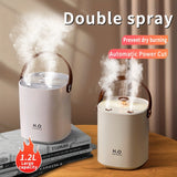 1pc Air Humidifier Dual Spray Nozzle 40.58 Oz Large Capacity Heavy Mist Volume Bedroom Home Ultra-quiet Air Conditioning Room