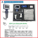 3.5 inch color Touch screen Anesthesia Digital Video Laryngoscope 6 sizes Reusable Stainless Steel Blades Optional laryngscope