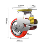 Wheel Heavy Silent Polyurethane PU Shock Absorber Casters
