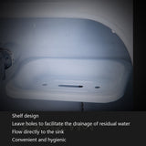 RV 304 Stainless Steel Folding Sink with Integrated Faucet Apply to Caravan Camper Boat Wall-mounted Sink 370*390*(180/375)mm