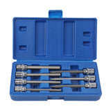 7Pcs Allen Key Bits Screwdriver Extra Long 3/8'' Drive Hex Point End Bit Socket 110MM Socket Adatper For Torque Socket Wrench