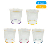 5pcs 1 Gallon Filter Bubble Bag Kit Set Micron Drawstring Extraction Bags