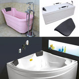 PU Black Bath Pillow Bathtub Spa Head Rest Neck Support Back Comfort Tub Holder YS-14