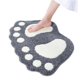 Super absorbent ultra-fine fiber carpet with anti slip backrest, soft and comfortable gray carpet, bathroom decoration, 1 piece