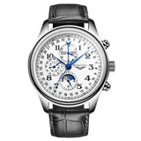 GUANQIN Mechanical Luxury Moon Phase Men's watches Stainless steel Sapphire mirror watch for men Multifunctional automatic Watch