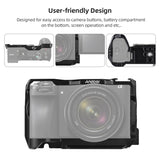 Andoer Aluminum Alloy Video Cage Magnetic Wrench Cold Shoe Arca QR Slot 1/4 Inch for Sony A6700 Camera