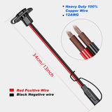 Rectangular 2 PCS 12AWG 30CM To Extension Cord Harness SAE Socket Sidewall Port Solar Panel Flush Connector
