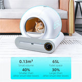 65L Automatic Smart Cat Litter Box - Self-Cleaning, APP Control, Fully Enclosed