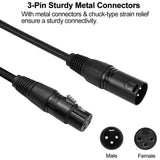 6.5Ft/2M Cable - 8PCS 3 Pin Cables DMX Wires - DMX512 XLR Male to Female Stage Light Signal Cable