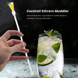 10Pcs Drink Mixing Stick Set Acrylic tail Mixer Blender Bar Supplies Swizzle Stirrer