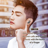 W1 Bluetooth Earphone Outdoor Sports Wireless Headset 5.3 With Charging Bin Power Display Touch Control Headphone Earbuds