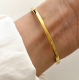 S925 Sterling Silver 3mm Mm Bracelet Bracelet Silver Ornaments Simple Square Line Bracelet