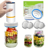 1set Electric Mason Jar Vacuum Sealer Kit -Handheld Food Vacuum Saver Can Sealer Jar Seal Pump Kit For Food Storage