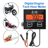 Motorcycle Tachometer 30000RPM Tester Digital Speedometer RPM Hour Meter for Chainsaw Mower Tractor Inductive Gauge Accessories