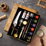 17pcs Antique Sprinkg Feather Dip Pens Ink Vintage Calligraphy Pen Set Fountain Art Supplies Crafts Gifts for Student DIY