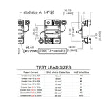 Surface-Mount Breakers 150A Waterproof Circuit Breaker Fuse Holder with Manual Reset Toggle Switch 12V- 72V DC