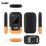 new design KuWFi wireless 3000mAh mobile 4g lte unlocked pocket wifi router with sim card slot