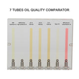 7 Tubes Automobile Quality Transmission Oil Viscosity Comparator - Transparent Glass Tester Demonstration