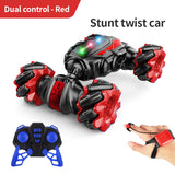 Direct twist vehicle gesture sensing music remote control double-sided light drift children's off-road stunt toy car