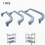 1PC Hand Push Plate Collection Cart Hotel restaurant three layer push cart removable plastic handle replacement