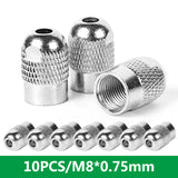 10PCS/lot Stainless Steel Nuts Screw Cap for M8x0.75 Electric Mill Grinder Shaft Dremel Rotary Power Tools Accessories