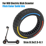 1pc 9.5x2.50-6.1 Colorful Solid Tire Rubber Replacement Tires For NIU KQI3 Electric Scooters Bicycle Accessories