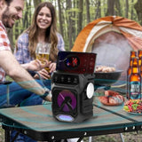 Outdoor Solar Torch Speaker HiFi Surround Sound with Flashlight Bluetooth-compatible 5.0 Wireless Speaker