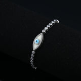 Devil's Eye Bracelet S925 Sterling Silver Bracelet With Zircon Ornaments