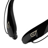 Neckband Bluetooth Headphones Magnetic Earbuds Earphones with Mic Black+Gold