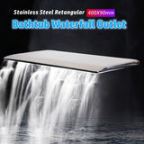 304 Stainless Steel Rectangular Waterfall Outlet Rectangle Shape Bathroom Shower Faucet Massage Bathtub Water Jet Nozzle