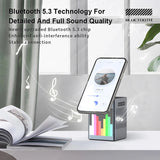 Bluetooth Speaker in 1 Wireless Charger IPhone 16 15 14 13 12 Fast Charging Station for Apple Watch 9 8 7 6 5 4 with Clock