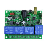 industrial long range Universal pump motor light hine crane RF Remote Control switch 433Mhz 4CH Relay Receiver Transmitter
