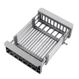 1PC Retractable Drain Basket with Adjustable Armrest Stainless Steel Drying Dish Rack Kitchen Sink Storage basket drain rack