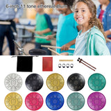 6 inch Retro Ethereal Steel Tongue 11 Tune Hand Pan Tank Mallets Finger Cots Drum Bag Drumstick Instruments