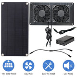 10W 12V Mini Ventilator - Waterproof Solar Panel Powered Fan for Greenhouse, Chicken Coop, Shed, Dog House Outside