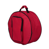 Compact Snare Drum Bag Backpack Case with Shoulder Strap Outside Pockets Musical Instrument Accessory Black