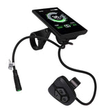 Electric Bike Display Panel USB Output Interface LCD IP65 Waterproof 3.5in Electric Bike Display for 22.2mm Handlebars